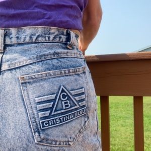Vintage Cristina Bleu Cutoff Shorts